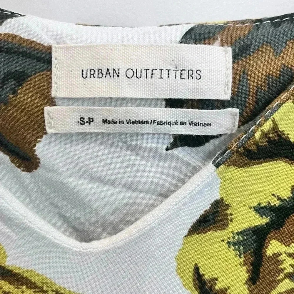 Urban Outfitters floral print mini dress tunic top spaghetti strap tank size S - Picture 6 of 8
